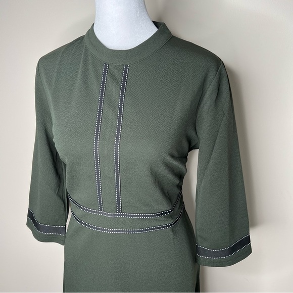 NWT. HOMEYEE Women's Chic Crew Neck 3/4 Sleeve Dress - Picture 5 of 9